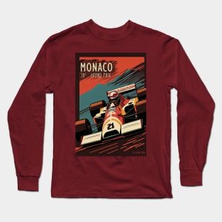 1980 Monaco Grand Prix Travel Poster Long Sleeve T-Shirt